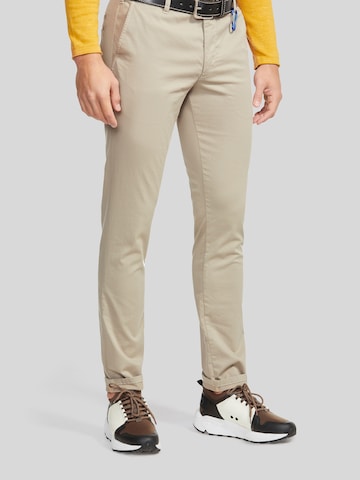 Coupe slim Pantalon chino MEYER en beige : devant