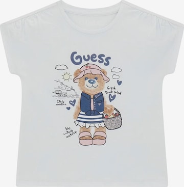 T-Shirt GUESS KIDS en blanc : devant