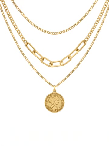 Nemomatheo Kette 'Aurelia Münze' in Gold: Vorderseite