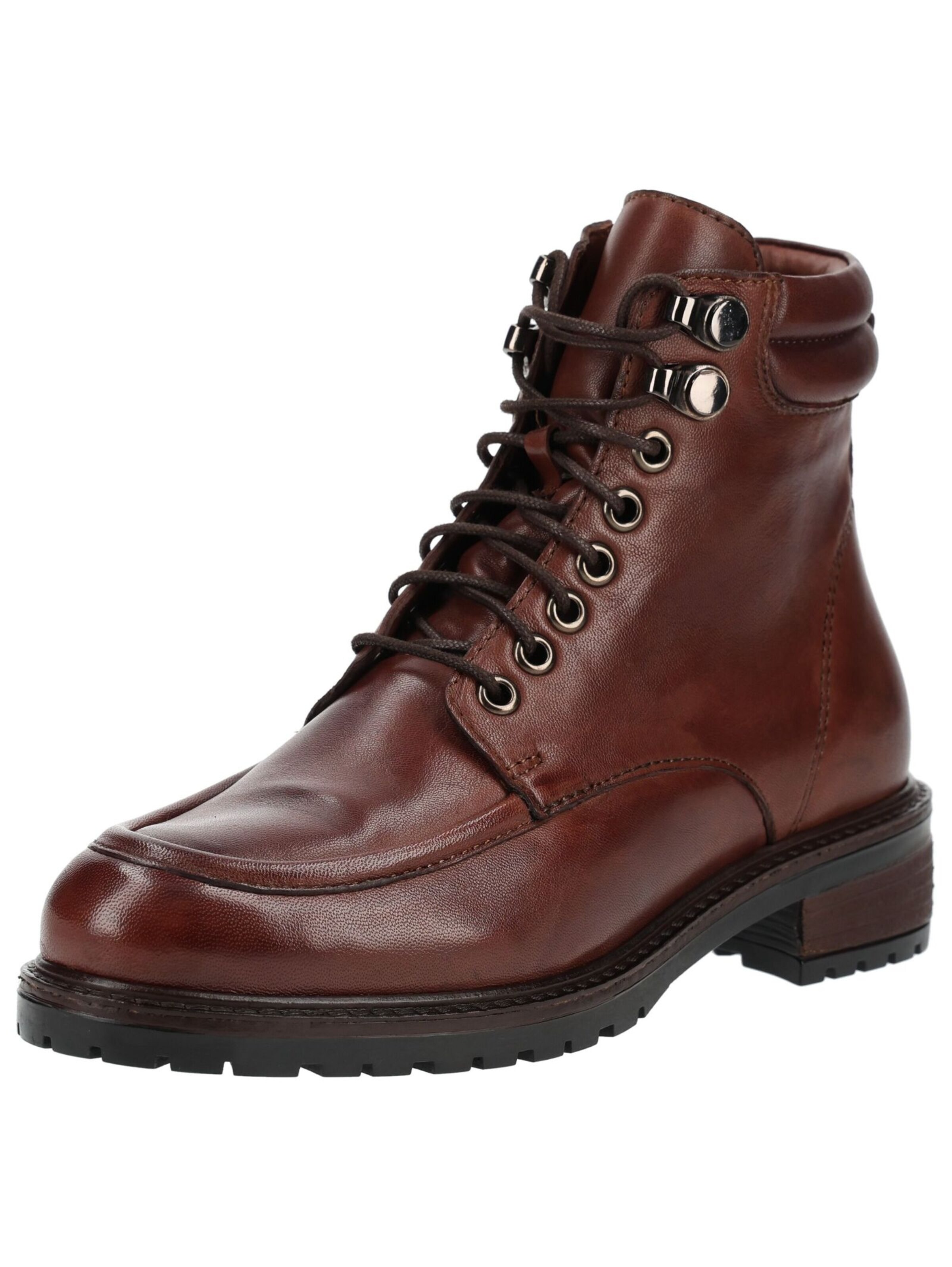 B.Z. MODA by EVERYBODY Schnürstiefelette in Braun: Vorderseite