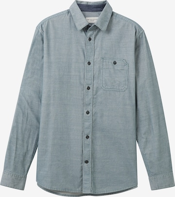 Coupe regular Chemise TOM TAILOR en vert : devant