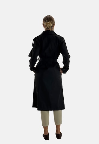 Manteau mi-saison Elara en noir