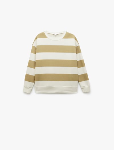 Koton Sweatshirt in Khaki / White, Item view