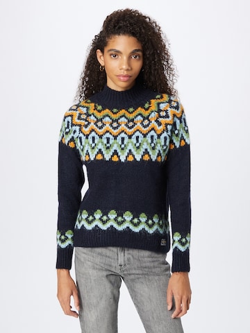 Superdry Sweater 'Fair Isle' in Black: front