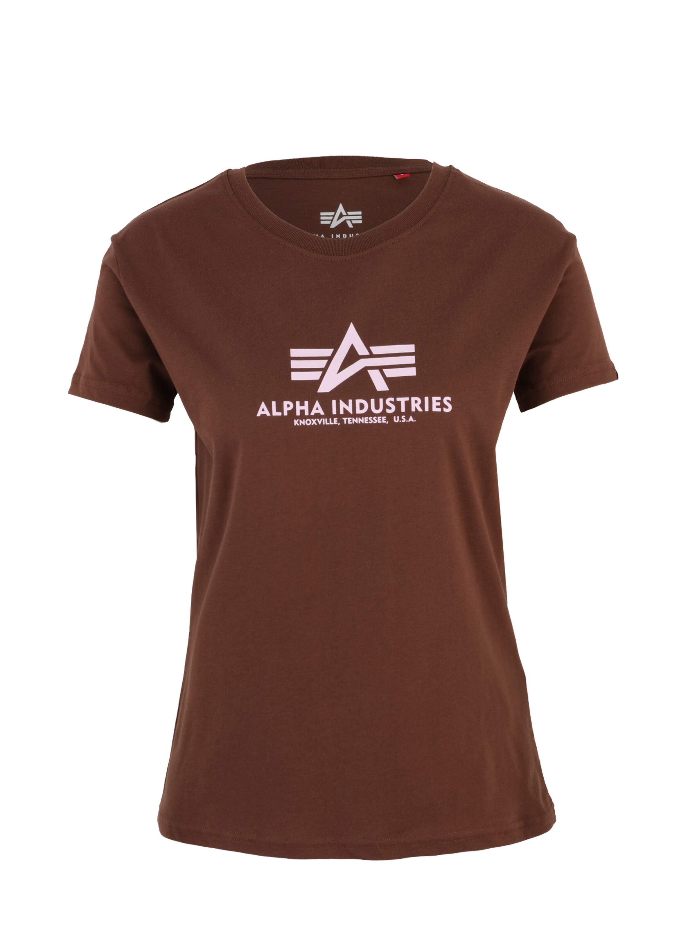T-shirt ALPHA INDUSTRIES en marron : devant