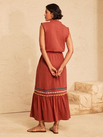 love & roses - Vestido de verano en marrón