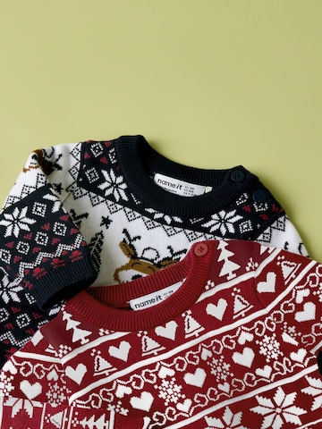 NAME IT Sweater 'NBNRismas' in Red