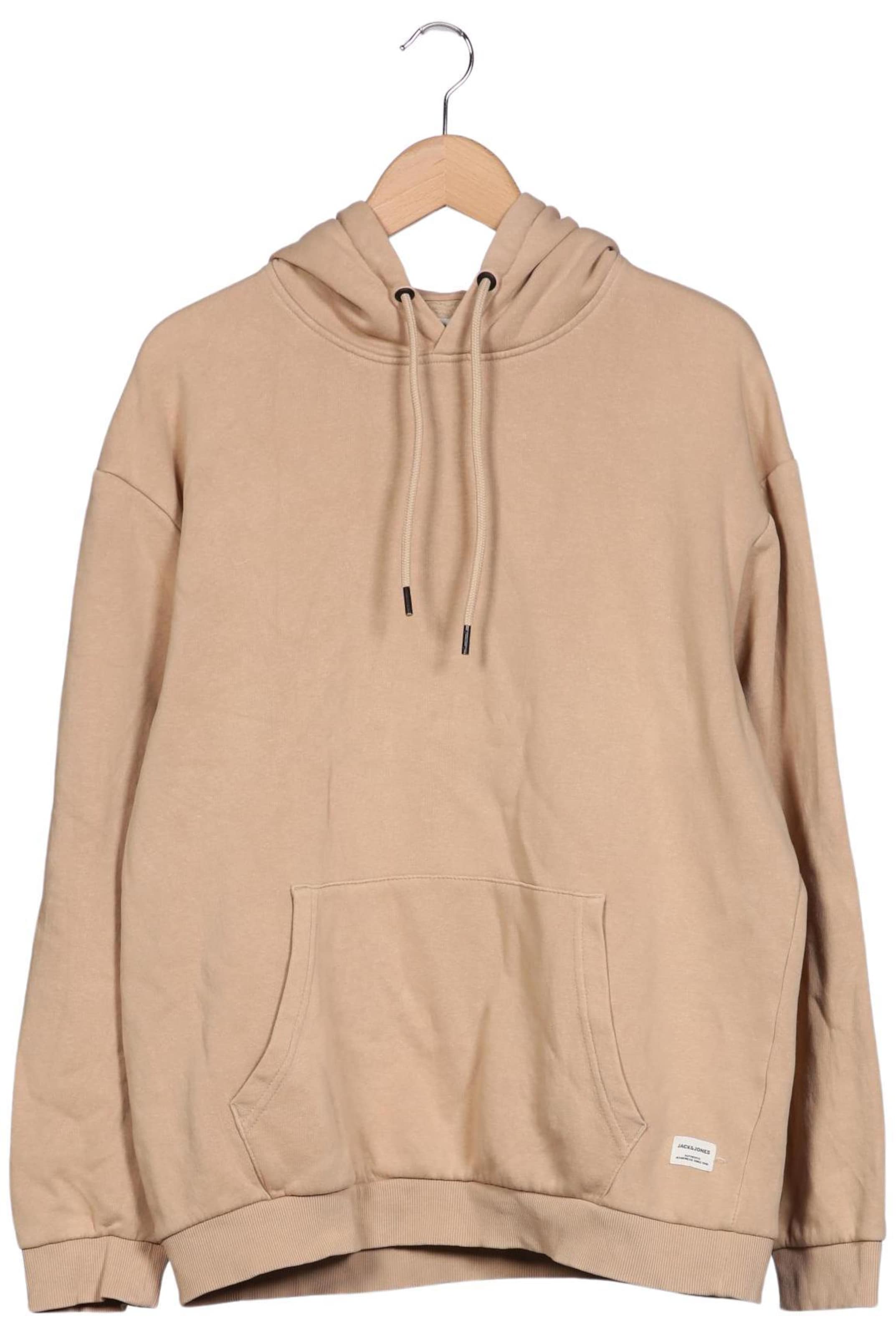 JACK & JONES Sweatshirt & Zip-Up Hoodie in L in Beige: front