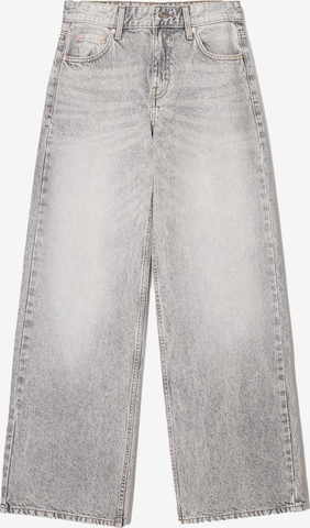 Bershka Wide leg Jeans i grå: framsida