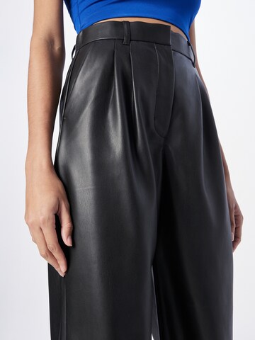 Abercrombie & Fitch Szeroka nogawka Spodnie w kolorze czarny