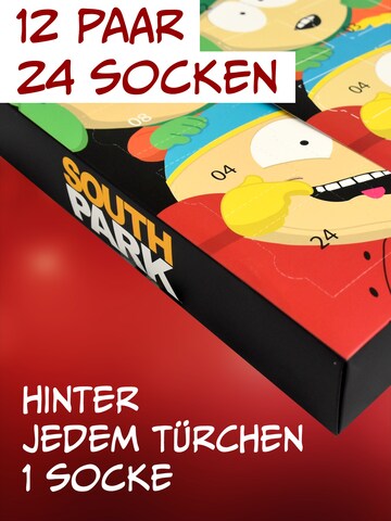 United Labels Socken 'Adventskalender South Park mit 12 Paar'‌‌‌ in Mischfarben