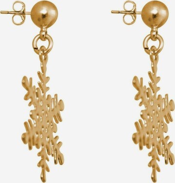 Gemshine Ohrringe 'Schneeflocke' in Gold