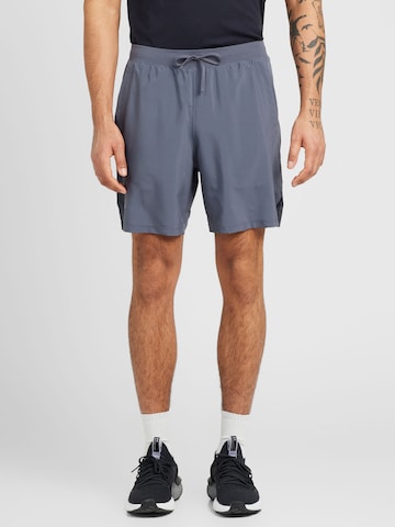 UNDER ARMOUR Regular Workout Pants 'LAUNCH 7' in Grey: front