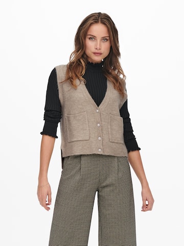 ONLY Knitted Vest in Beige: front