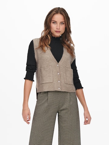 ONLY Strikkevest i beige: forside