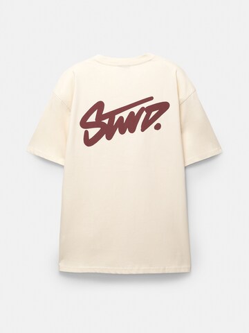 Fit confort T-Shirt 'STWD' Pull&Bear en beige
