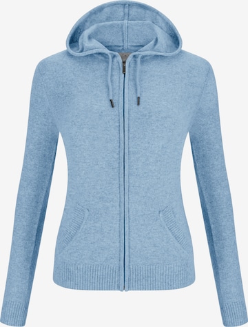 CASH-MERE.CH Kaschmir Strickjacke in Blau: Vorderseite