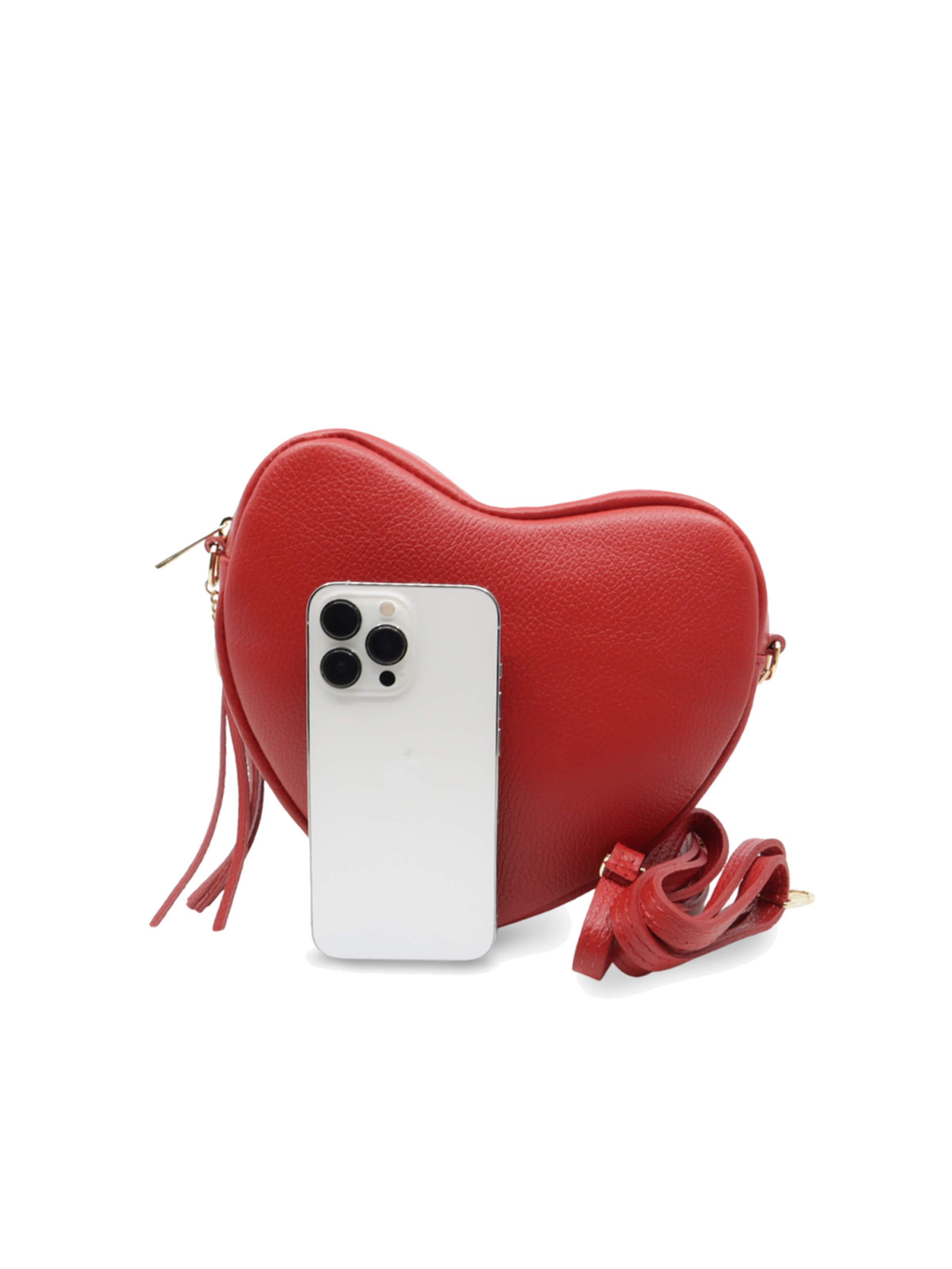 BESSO Handbag 'Cuoricione' in Red