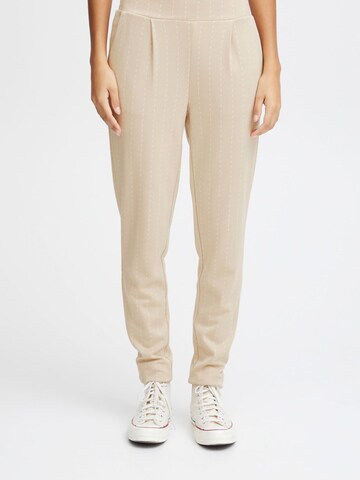 ICHI Tapered Hose ' Ruti ' in Beige: predná strana