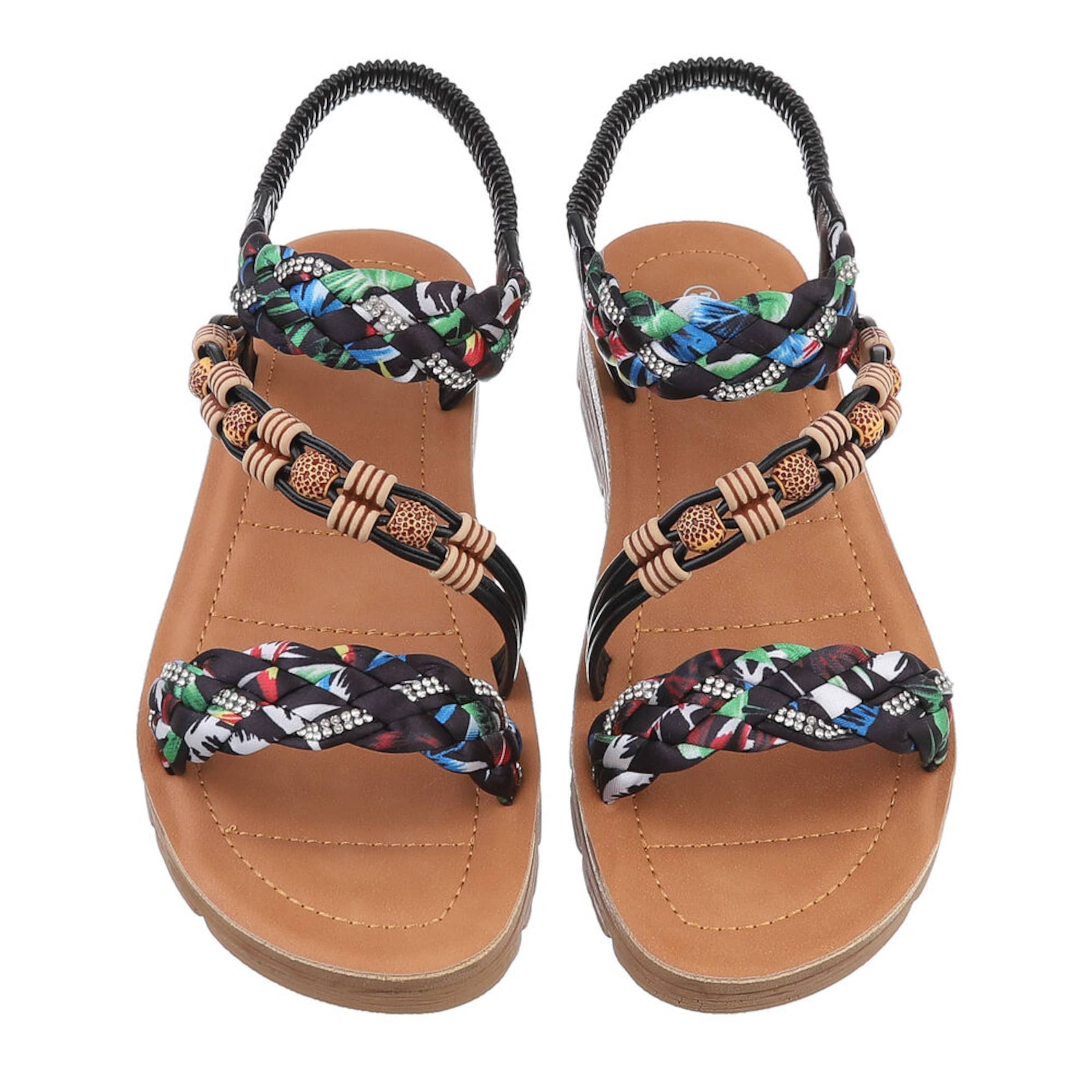 Ital-Design Strap Sandals in Black