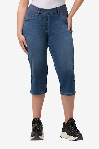 Ulla Popken Skinny Jeans in Blauw: voorkant