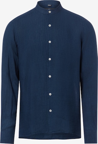 Coupe slim Chemise Nils Sundström en bleu : devant