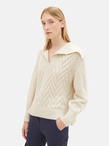 TOM TAILOR Pullover in Beige