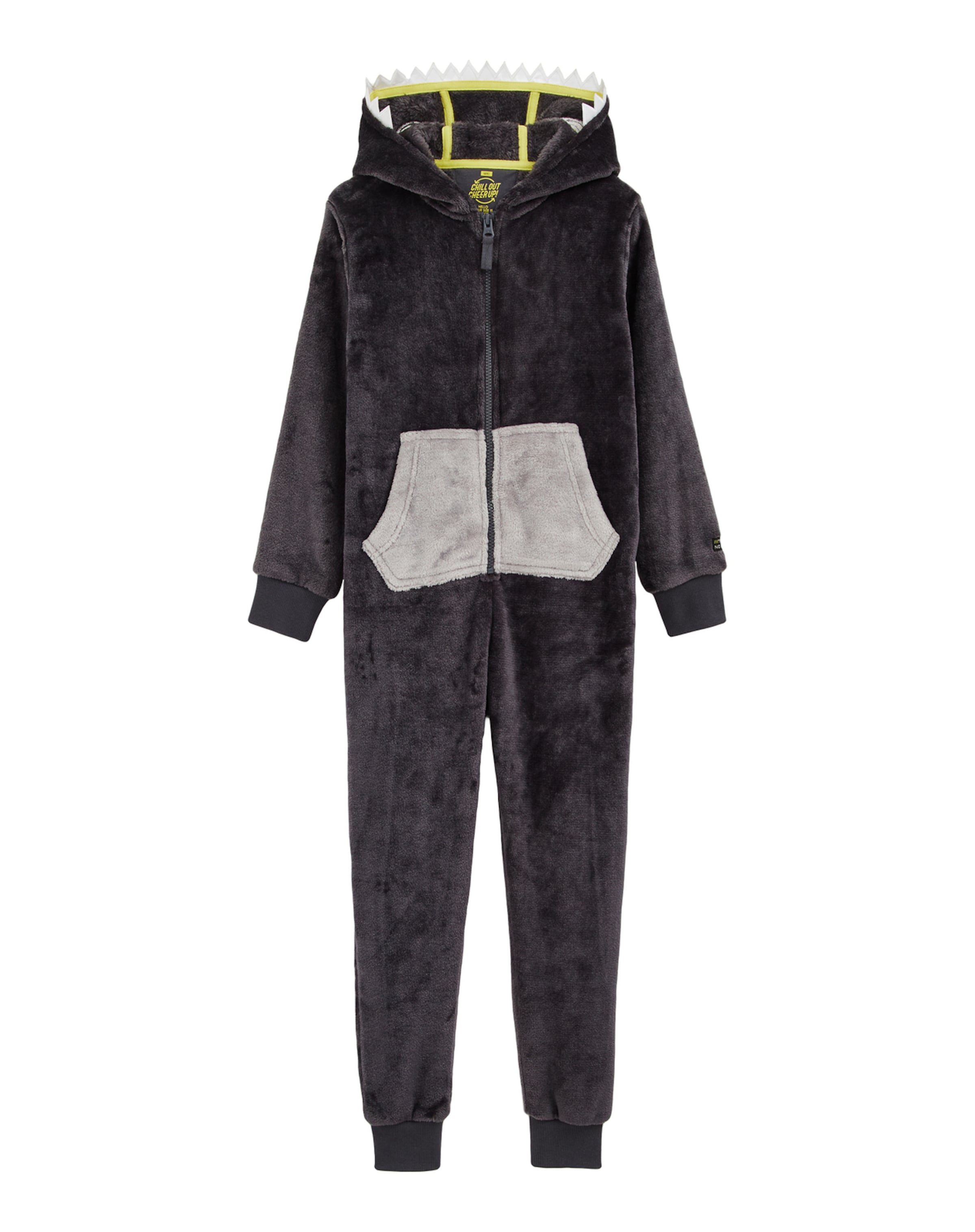 WE Fashion Πιτζάμα σε γκρι: μπροστά