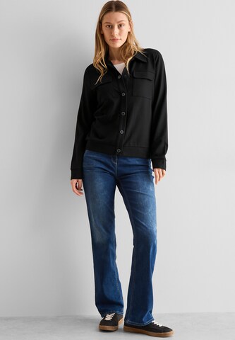 CECIL Zip-Up Hoodie in Black