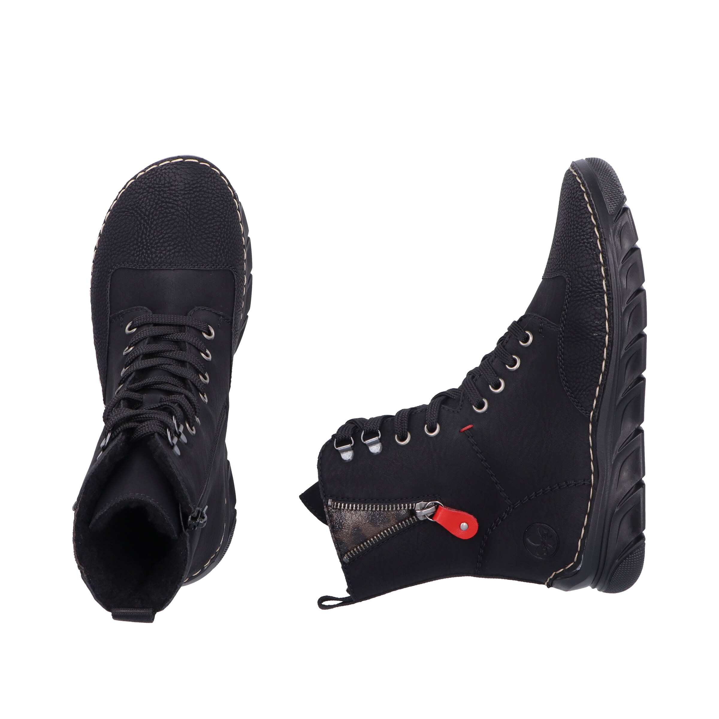 Bottines à lacets Rieker en noir