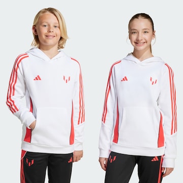 ADIDAS PERFORMANCE Sports sweatshirt 'Messi' in White: front