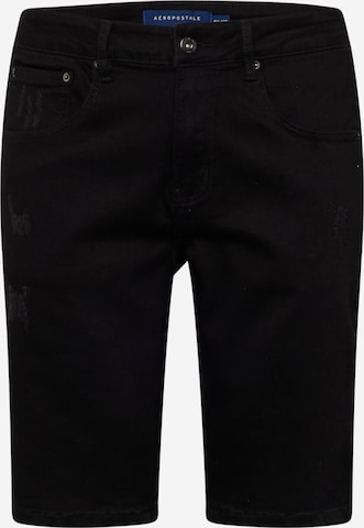AÉROPOSTALE Slimfit Jeans in Zwart: voorkant