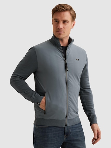 VANGUARD - Cárdigan 'Cardigan in cotton/modal with zipper closure' en azul