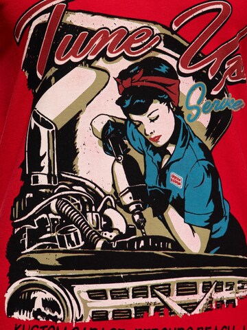 Queen Kerosin Shirt 'Tune Up'‌ in Rot