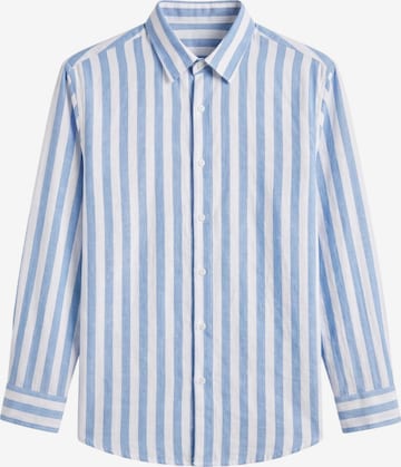 Kleidermafia Comfort fit Button Up Shirt in Blue: front