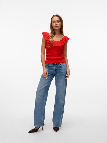 Tops en tricot 'VMSilje' VERO MODA en rouge