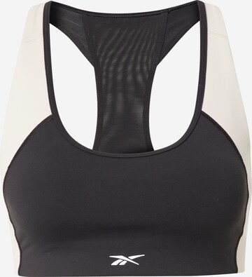 Reebok Bustier Sports-BH i sort: forside