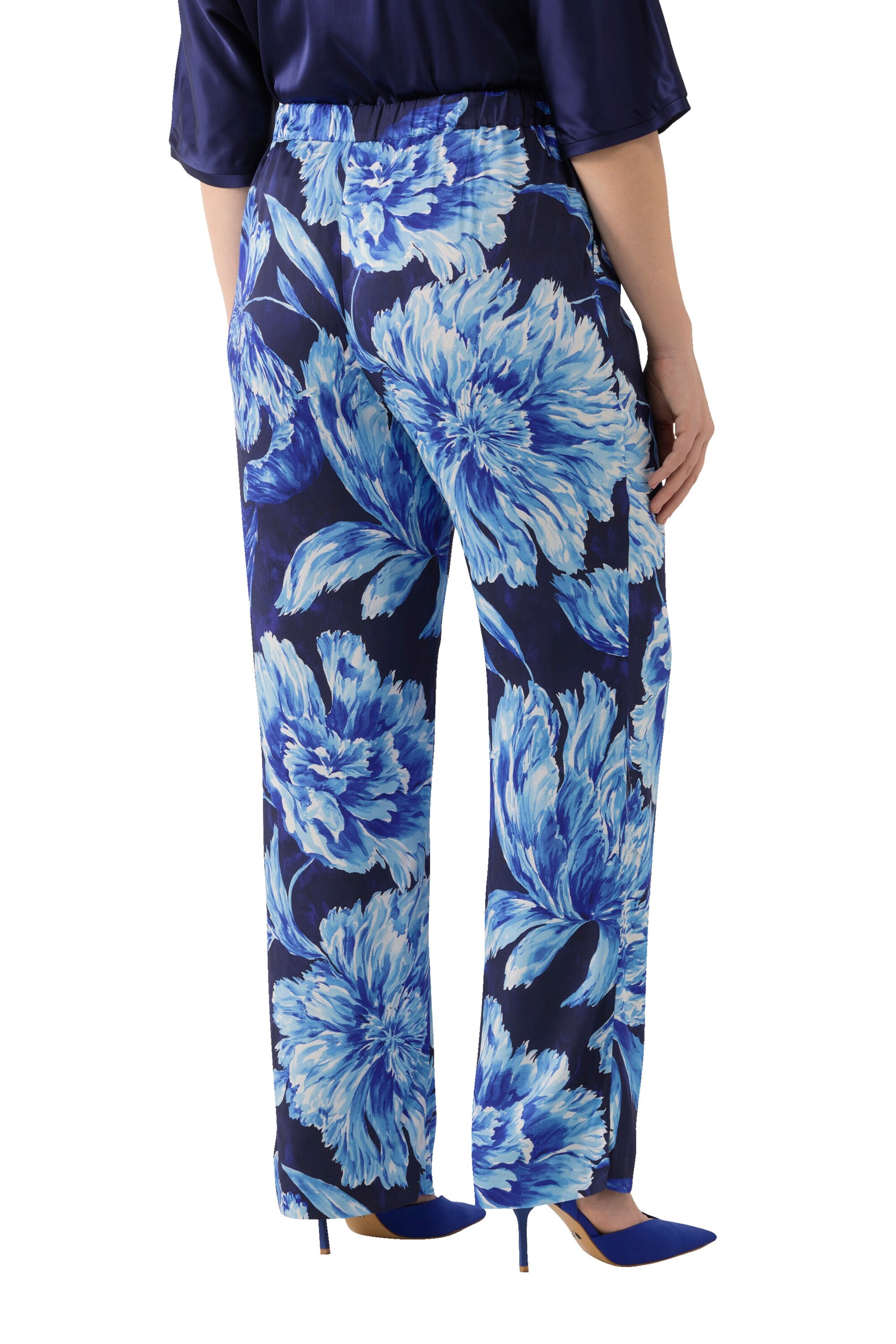 Ulla Popken Loosefit Broek in Blauw