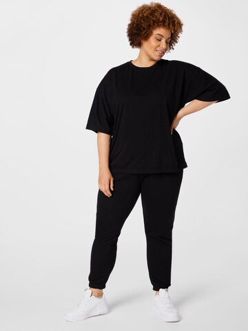 Tuta da jogging di Missguided Plus in nero: frontale