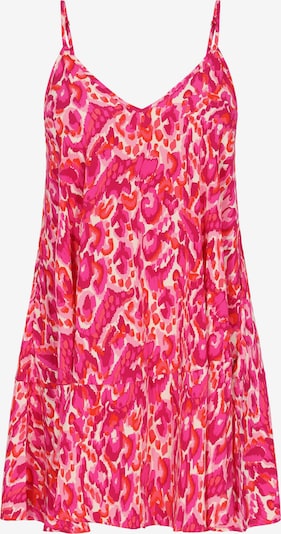 Vasarinė suknelė iš MYMO, spalva – nebalintos drobės spalva / purpurinė / rausvai raudona / balta, Prekių apžvalga