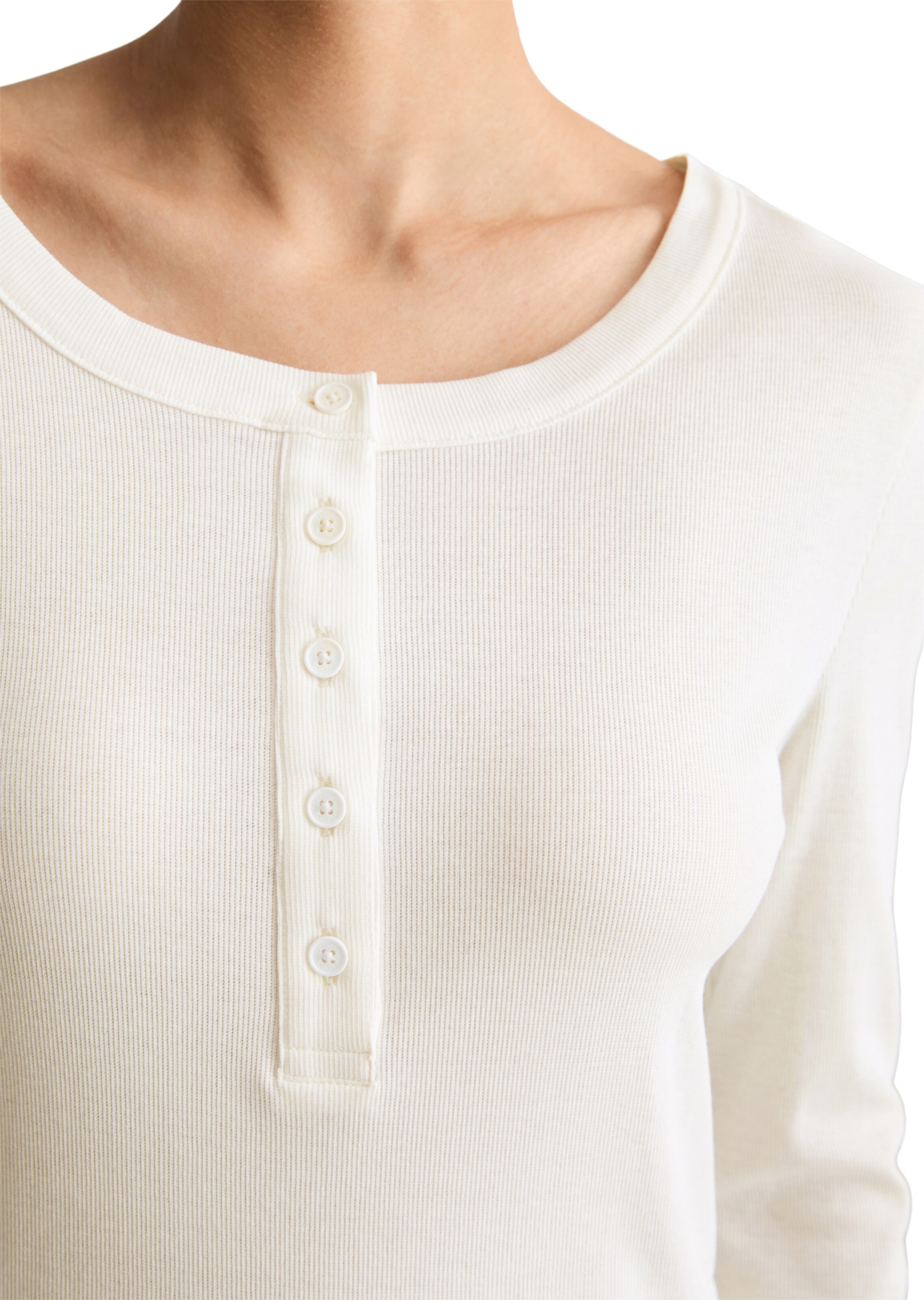 Marc O'Polo DENIM Shirt 'Serafino' in Beige