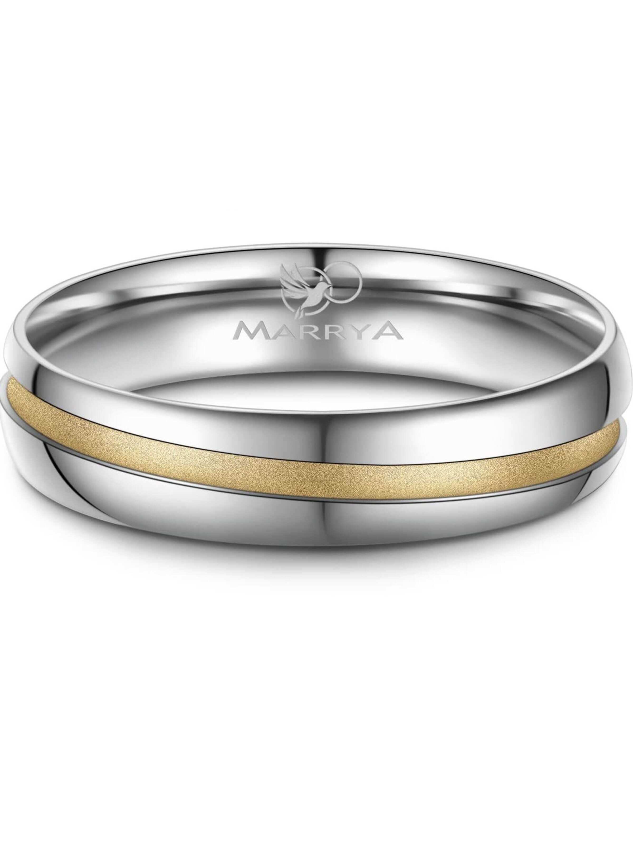 MARRYA Ring 'MARRYA SI-21 Ehering aus Silber' in Gold