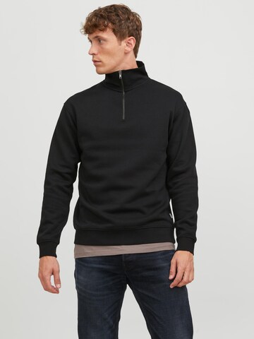 Sweat-shirt 'JJEBradley' JACK & JONES en noir : devant