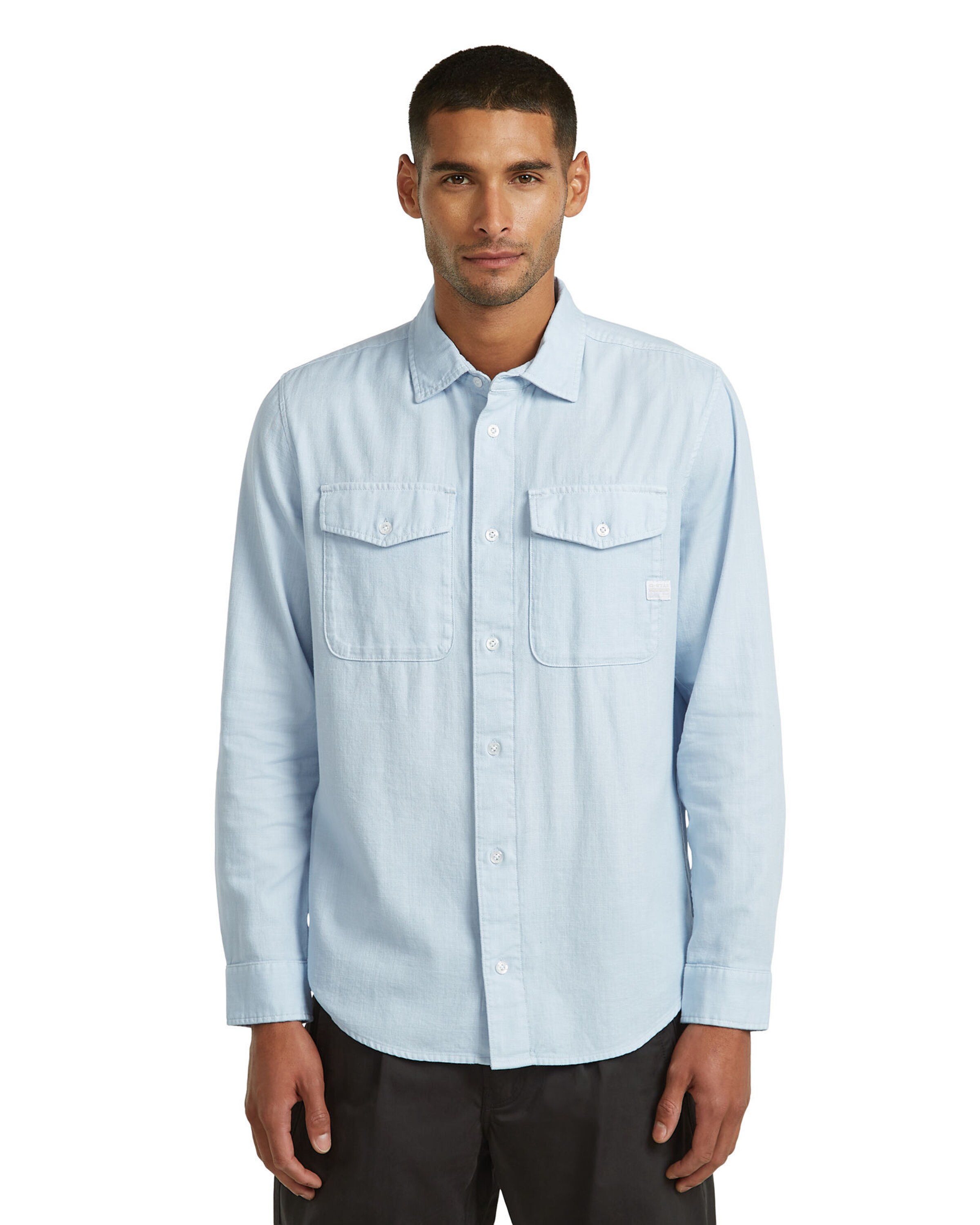 G-STAR Regular fit Overhemd 'Marine' in Blauw: voorkant