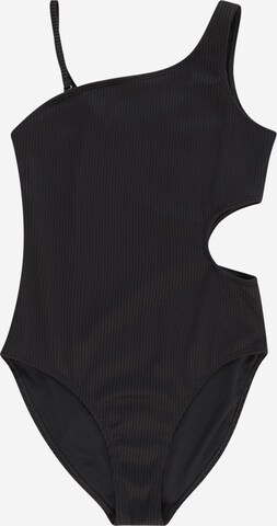 Abercrombie & FitchJednodijelni kupaći kostim - crna boja: prednji dio