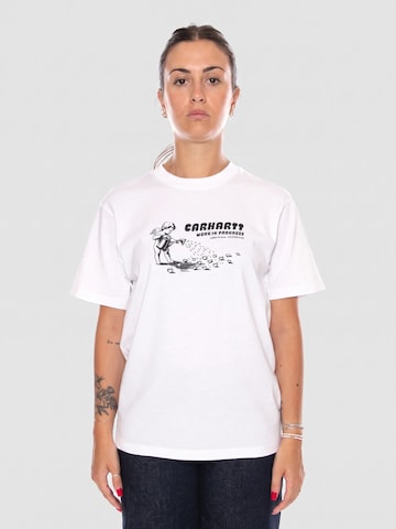Carhartt WIP Koszulka 'W' S/S Bumper Sticker T-Shirt White' w kolorze biały