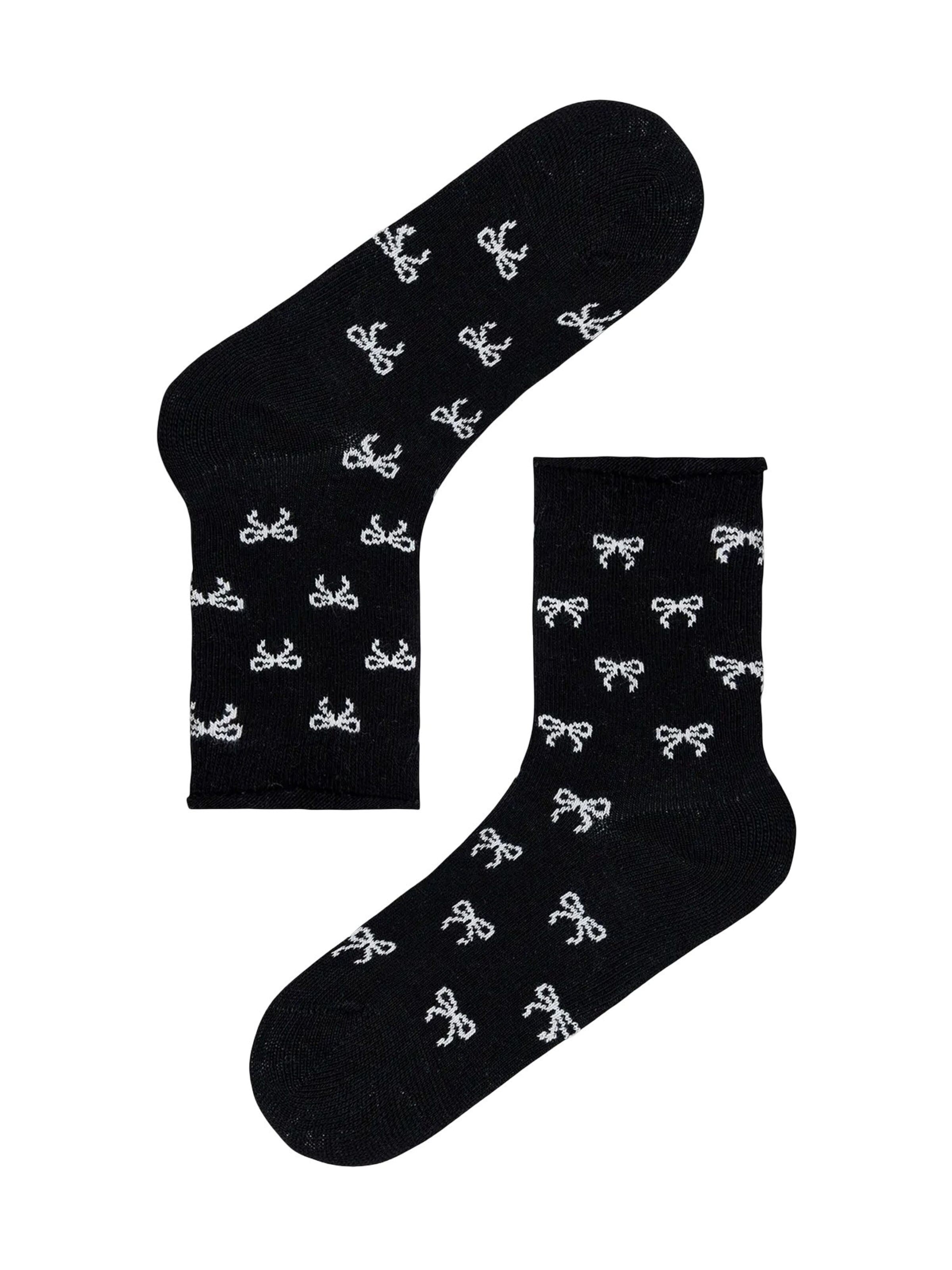 PentiČarape 'PENTI Love Bows Bow 4er-Pack Knöchelsocken' - crna boja