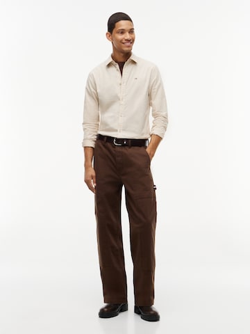 Tommy Jeans Slim fit Koszula w kolorze beżowy