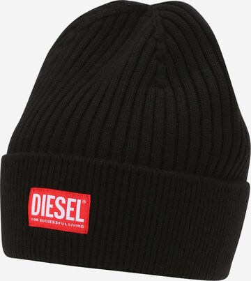 DIESEL - Gorros 'CODER' em preto: frente