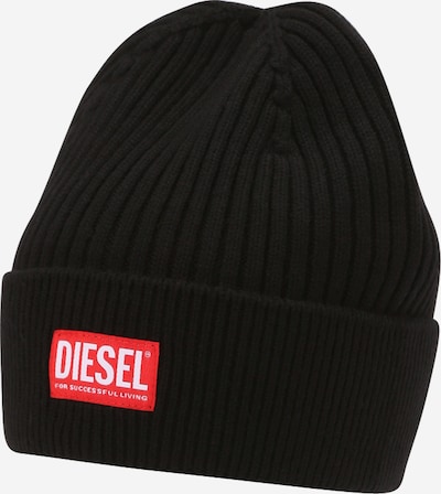 DIESEL Gorros 'CODER' em vermelho / preto / branco, Vista do produto